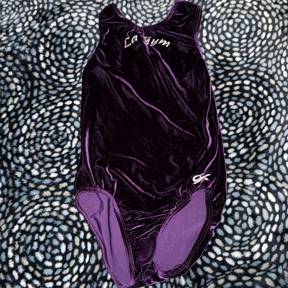 purple velvet GK elite leotard